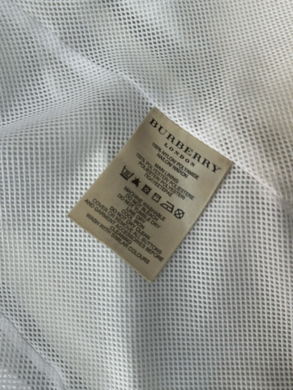 Burberry Ivory/Butter Hooded Lightweight Anorak Jacket - Picture 8 of 16